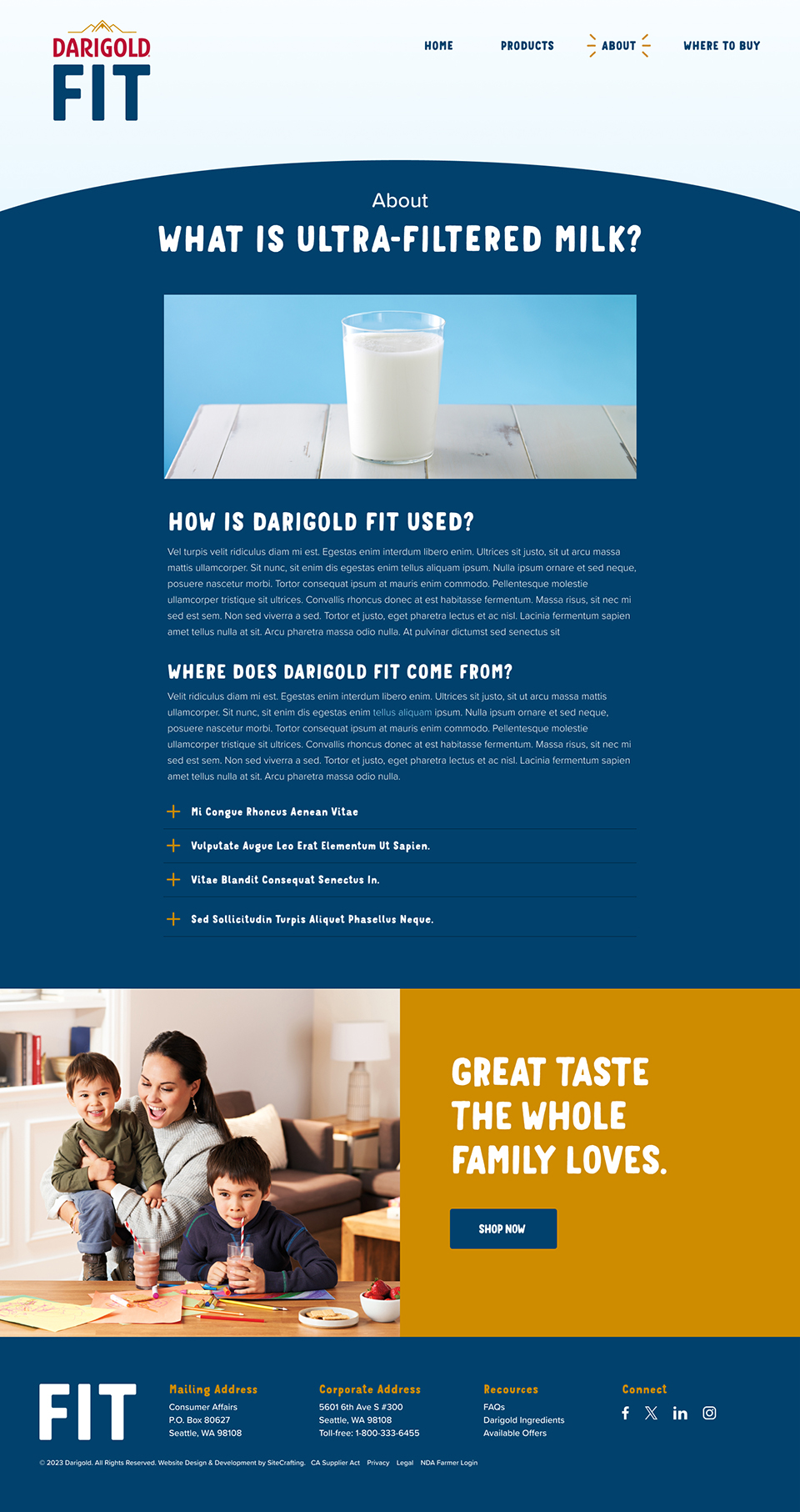 Darigold FIT general interior page mockup