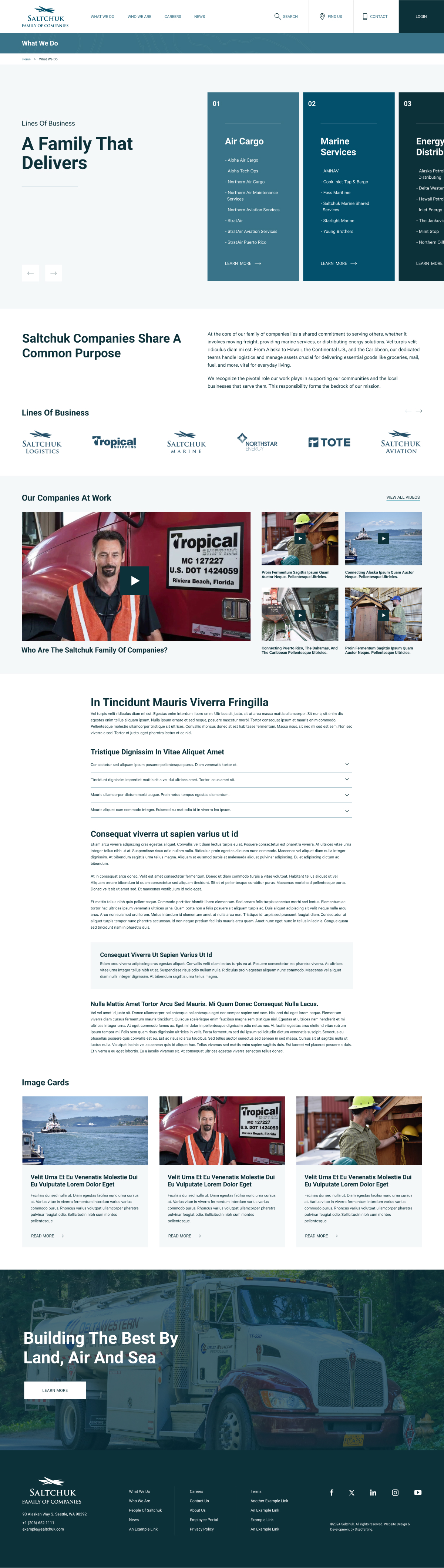 Salthcuk companies page mockup