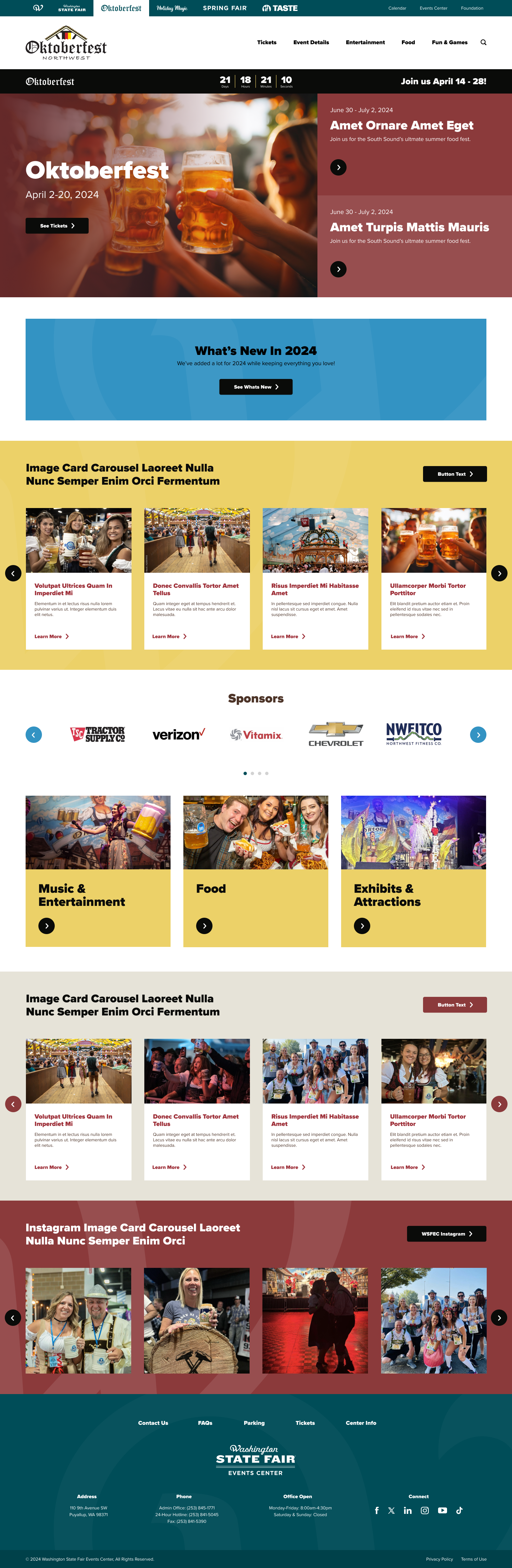 WSFEC Oktoberfest Signature Event Landing Web Page Design