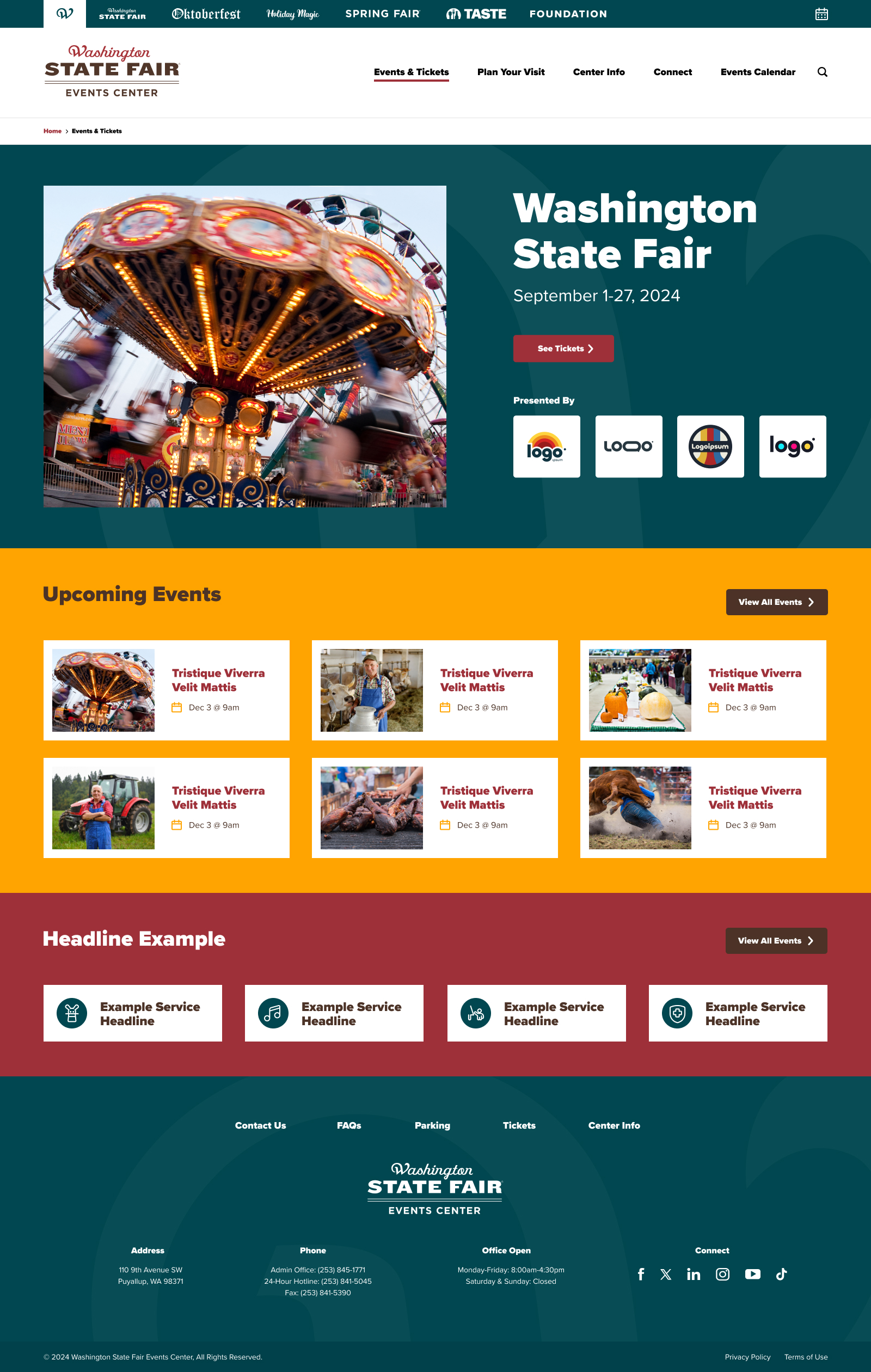 WSFEC Tickets Landing Web Page Design