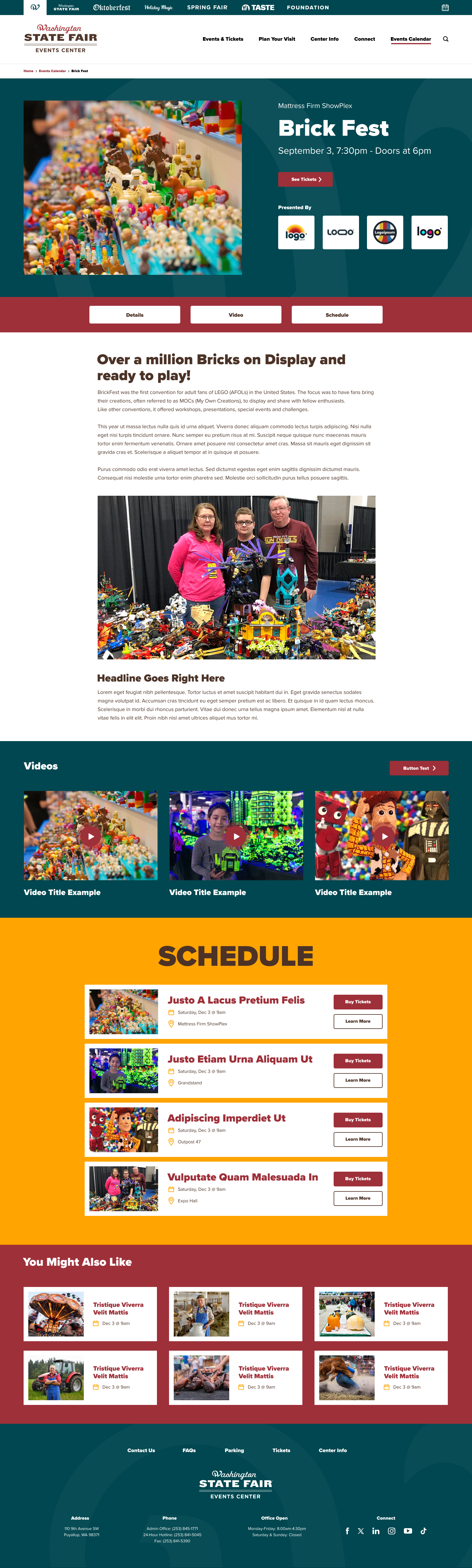 WSFEC Non Signature Event Web Page Design