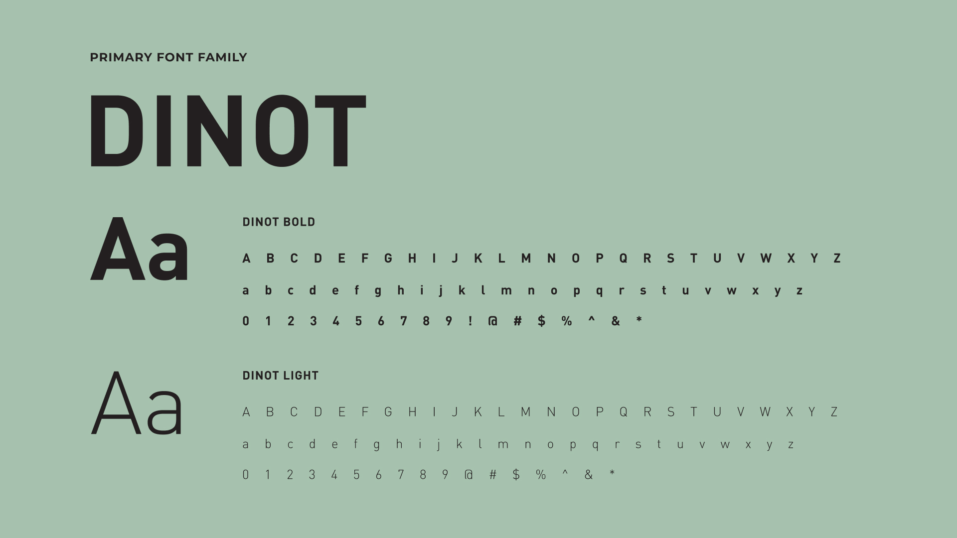 LINEAR Clothing Primary Font Family Dinot