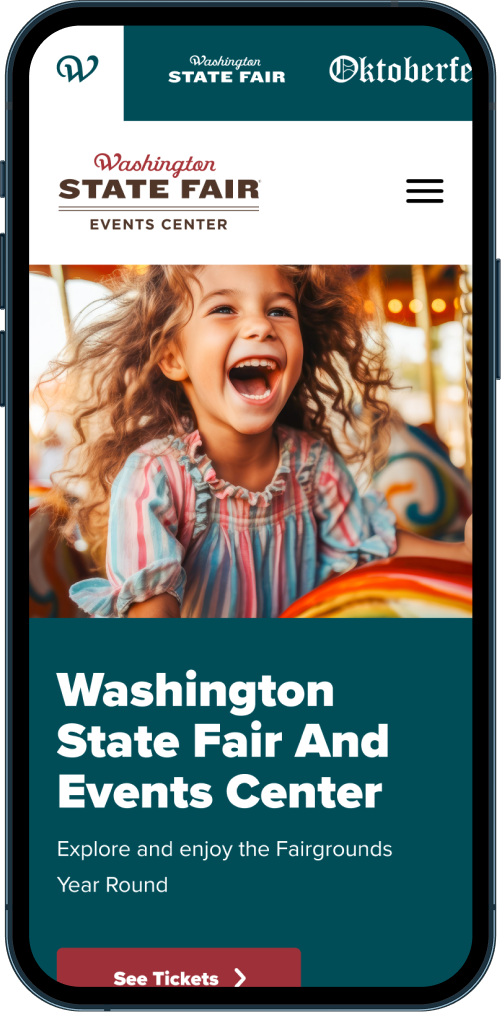 WSFEC home page on mobile device