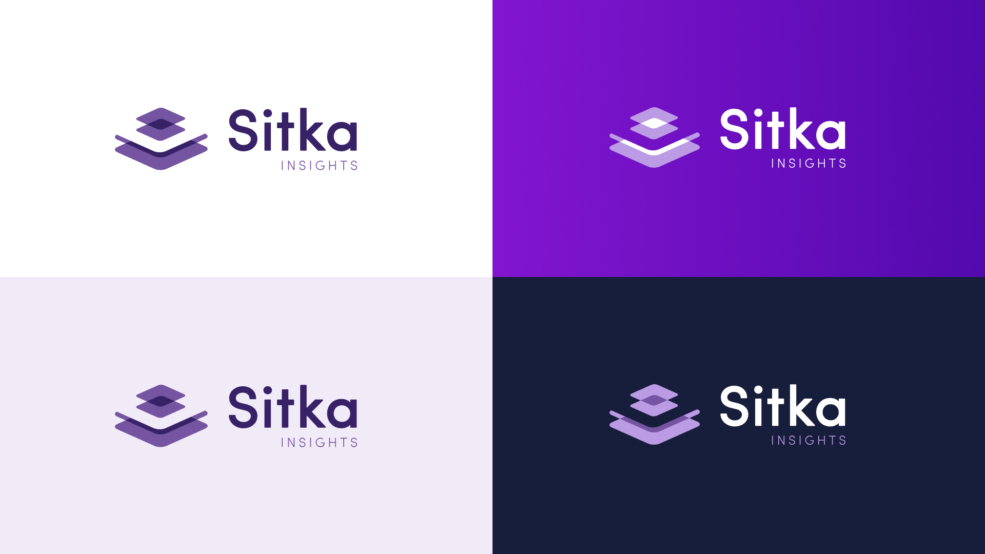 Primary Sitka Insights logo variations