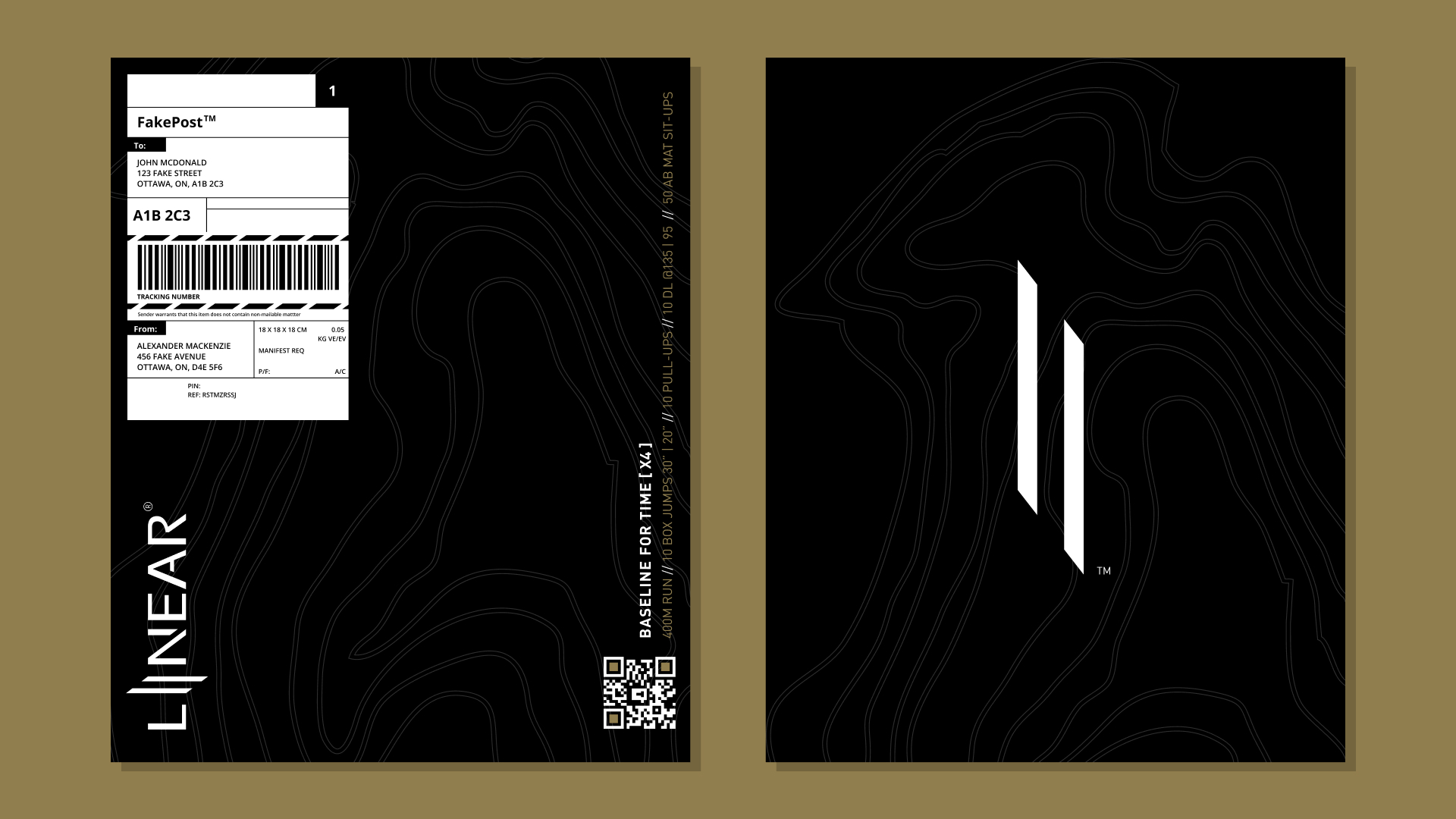 LINEAR Clothing Shipping Envelope Designs